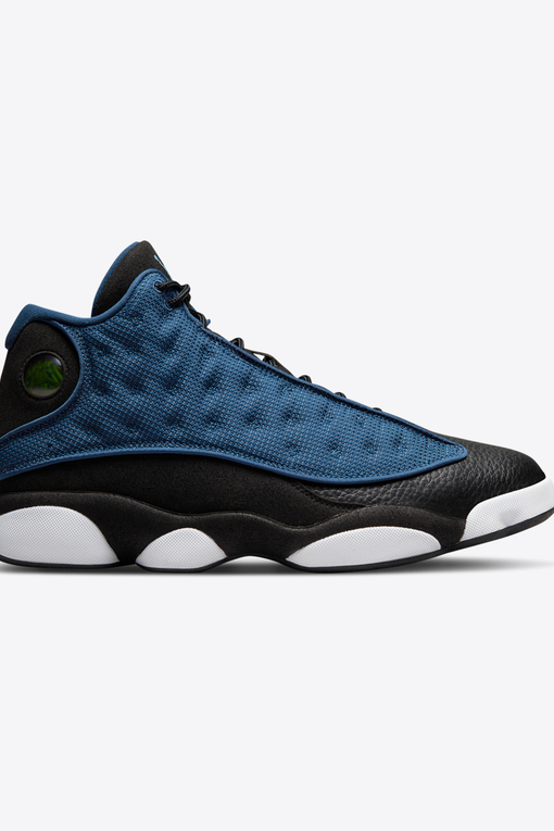 blue and black air jordan 13