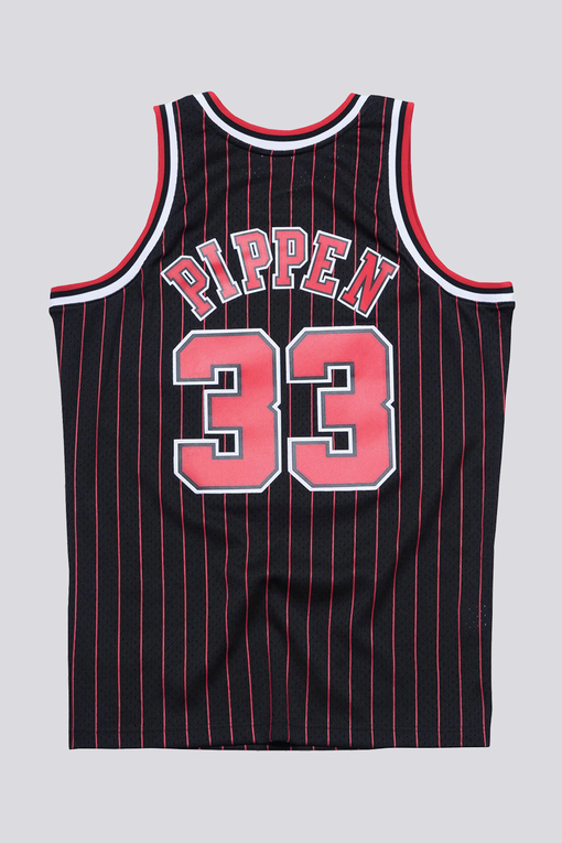 Mitchell Ness Swingman Jersey Chicago Bulls Alternate 1995 96 Scottie Pippen BLACK VegNonVeg