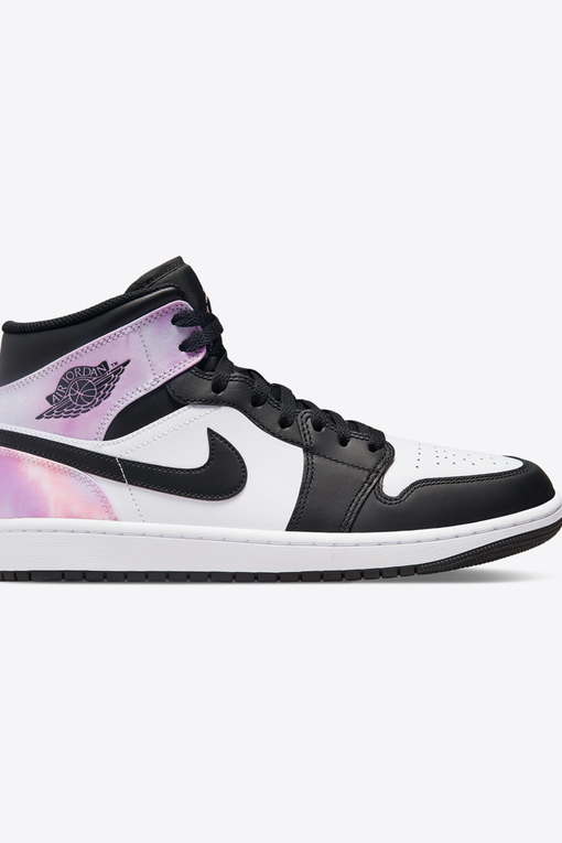 Air jordan 1 mid on sale se black white rush violet