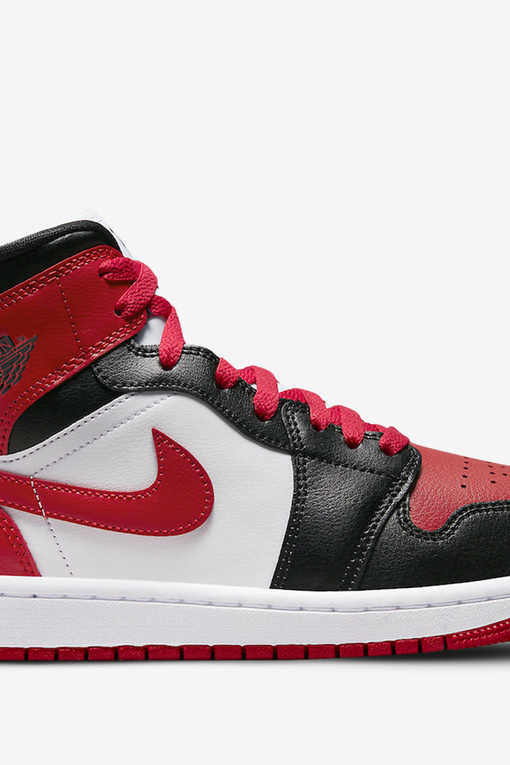 WMNS AIR JORDAN 1 MID 'BLACK/GYM RED/WHITE'