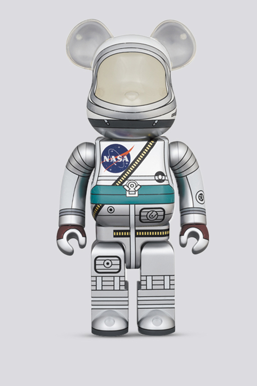 BE@RBRICK PROJECT MERCURY ASTRONAUT 100％ & 400％ 'SILVER'