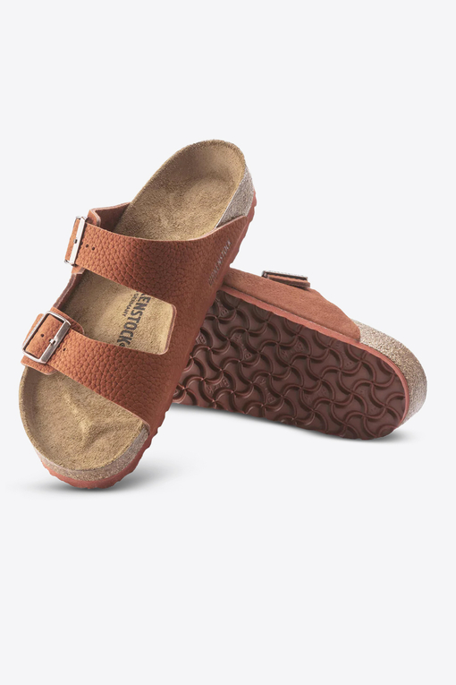 Birkenstock - ARIZONA NU DESERT BUCK 'BURNT CLAY' - VegNonVeg