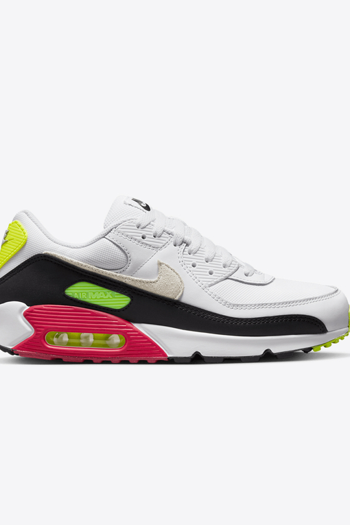 Nike AIR MAX 90 WHITE BLACK VOLT RUSH PINK VegNonVeg