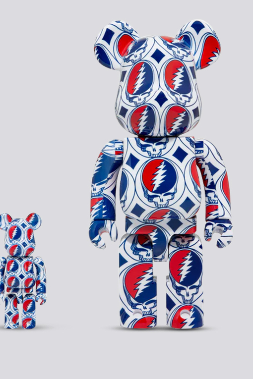 BE@RBRICK GRATEFUL DEAD (STEAL YOUR FACE) 100% & 400% 'MULTICOLOR'