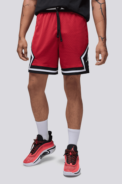 Jordan black sales and red shorts