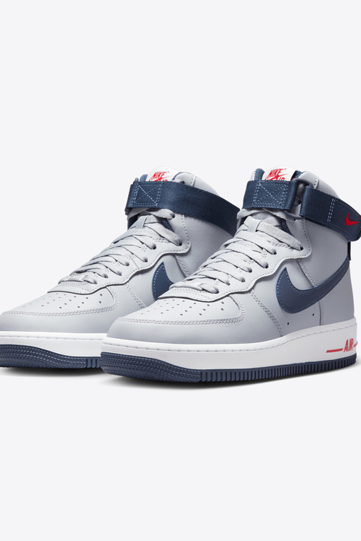 air force 1 high wolf grey college navy university red white