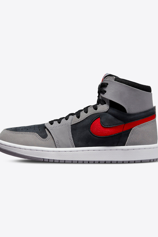 Jordan - AIR JORDAN 1 ZM AIR CMFT 2 'BLACK/FIRE RED-CEMENT GREY-WHITE' -  VegNonVeg