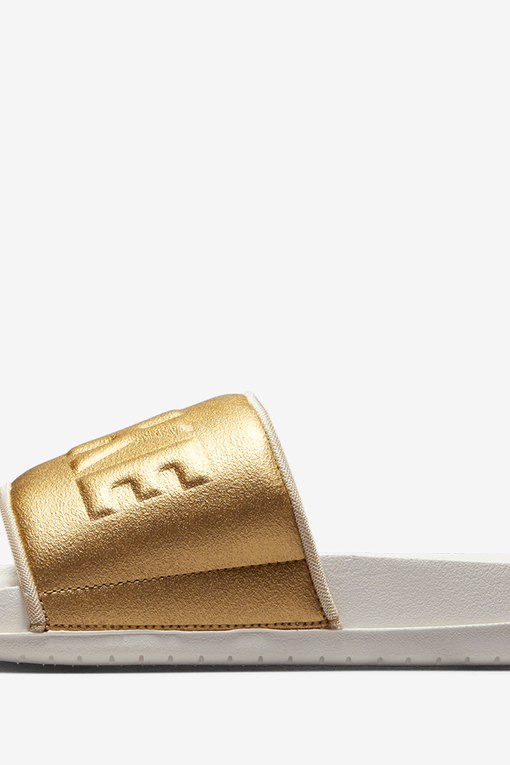 Gold nike slides discount mens