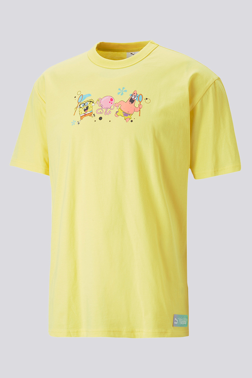 ■PUMA■ Puma Spongebob AOP V-neck Polo Short Sleeve T-Shirt PUMA X SPONGEBOB T-Shirts Unisex White M - POIZON