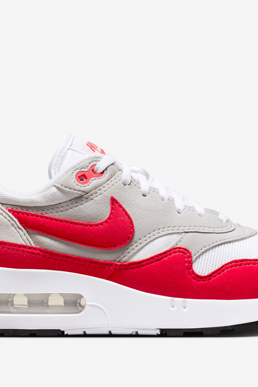 Air max 1 white best sale university red