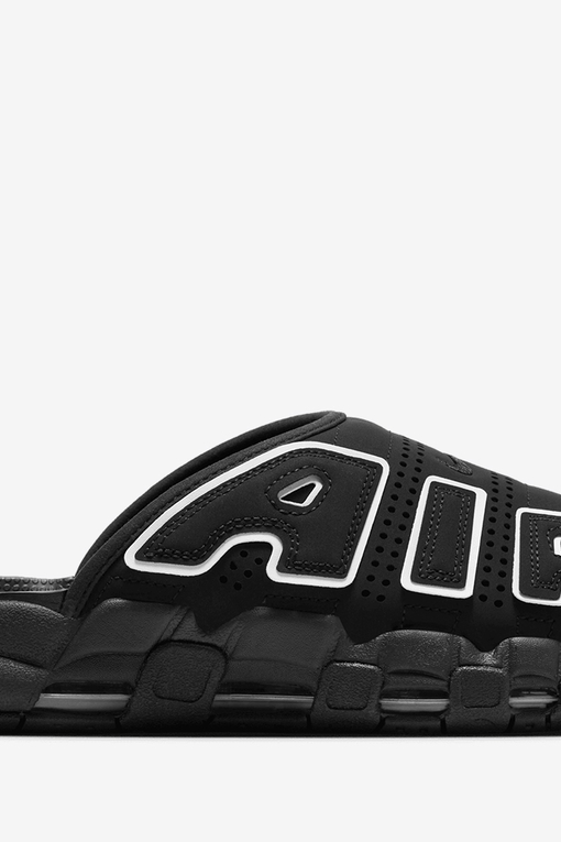 Nike - AIR MORE UPTEMPO SLIDE 'BLACK/WHITE-CLEAR' - VegNonVeg