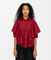 Batwing Ruffle Shirt 'Ruby Red'