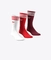SOLID CREW SOCK 'WHITE/RED/COLLEGIATE BURGUNDY'