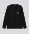 LONG SLEEVE POCKET T-SHIRT 'BLACK'