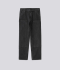 STONE WASHED DOUBLE KNEE PANT 'BLACK'