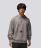 FLEECE HOODIE 'FLAT PEWTER/GYM RED'