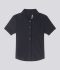 SLIM BUTTON UP POLO 'BLACK'