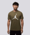 JUMPMAN FLIGHT TEE 'MEDIUM OLIVE/WHITE'