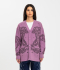 Jacquard Knit Cardigan 'Pink'