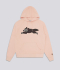 WOODGRAIN RUNNING DOG POPOVER HOODIE 'PINK'