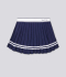 VENDOME SCRIPT PLEATED SKIRT 'NAVY'