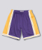 Swingman Shorts Los Angeles Lakers Road 1984-85 'PURPLE/YELLOW'