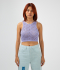 CROCHET KNIT CROPPED TOP 'VIOLET TULIP'