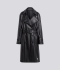 FAUX LEATHER TRENCH COAT 'BLACK'