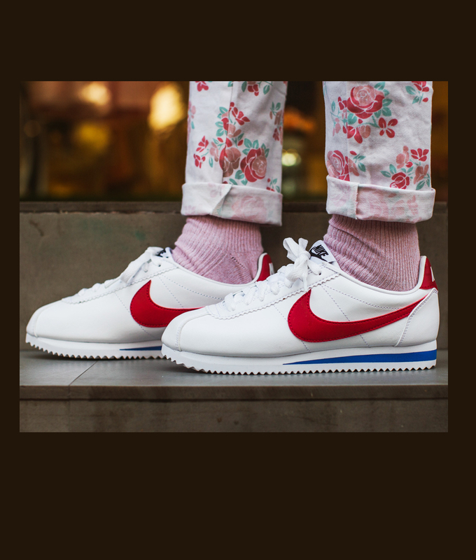 CLASSIC CORTEZ LEATHER 'WHITE/VARSITY RED'