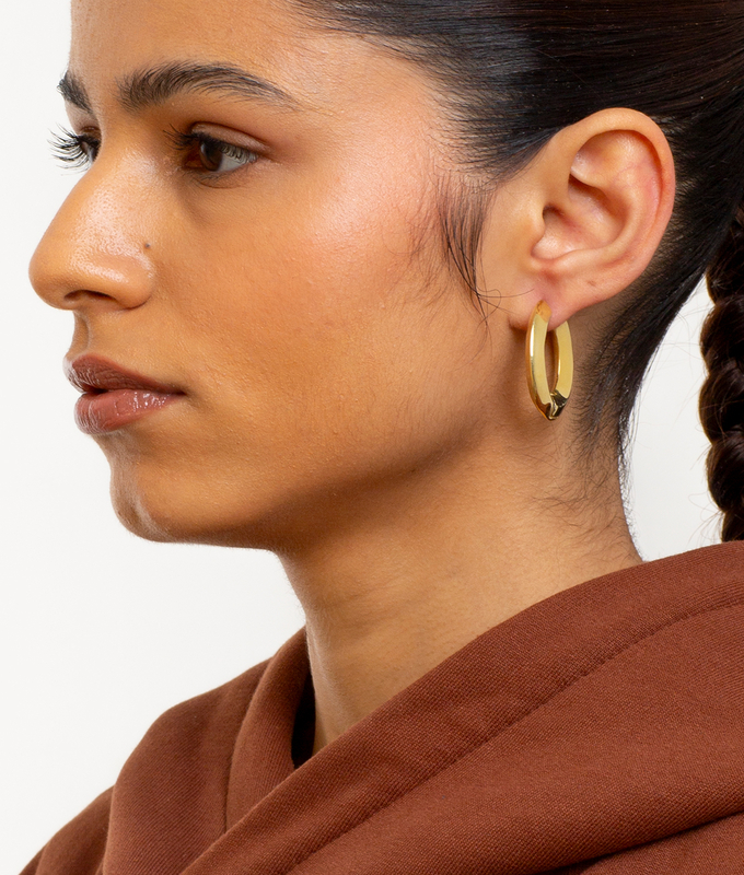 Round Hoop Earrings- Big