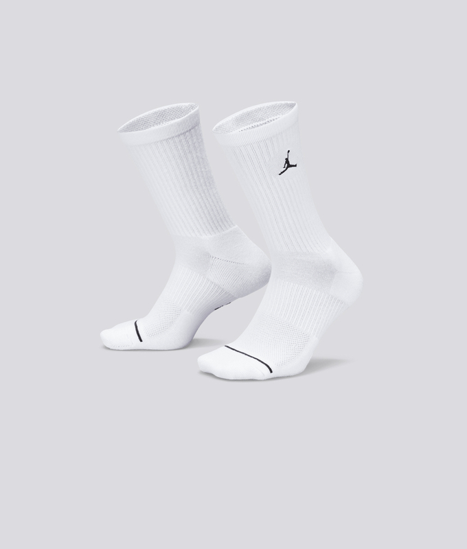 EVERYDAY CUSHIONED POLY CREW SOCKS 3 PAIRS 'WHITE/BLACK'