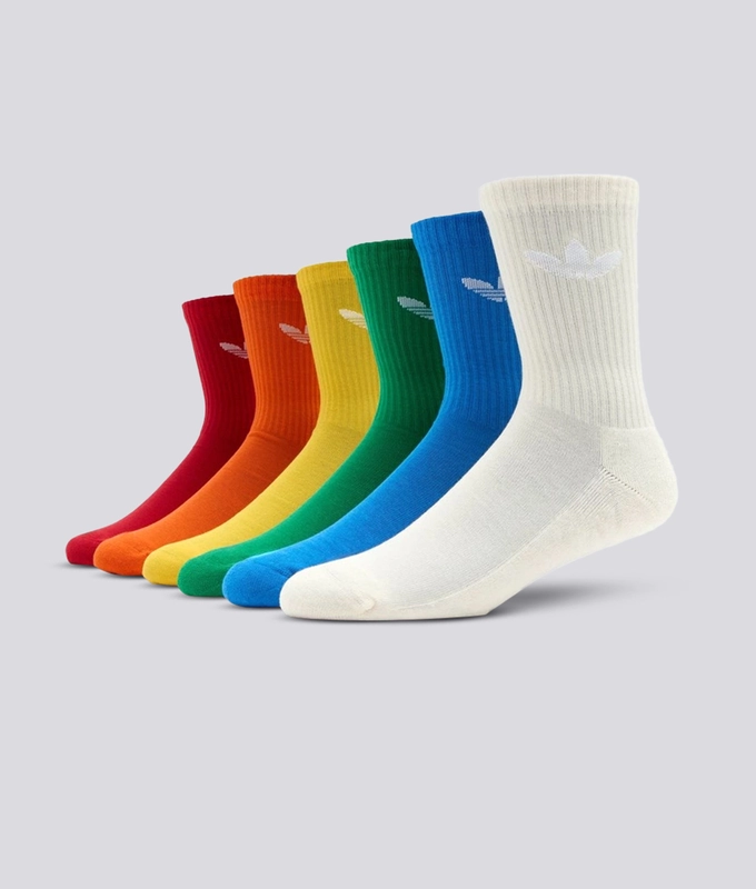 Trefoil Cushion Crew Socks 6 Pairs