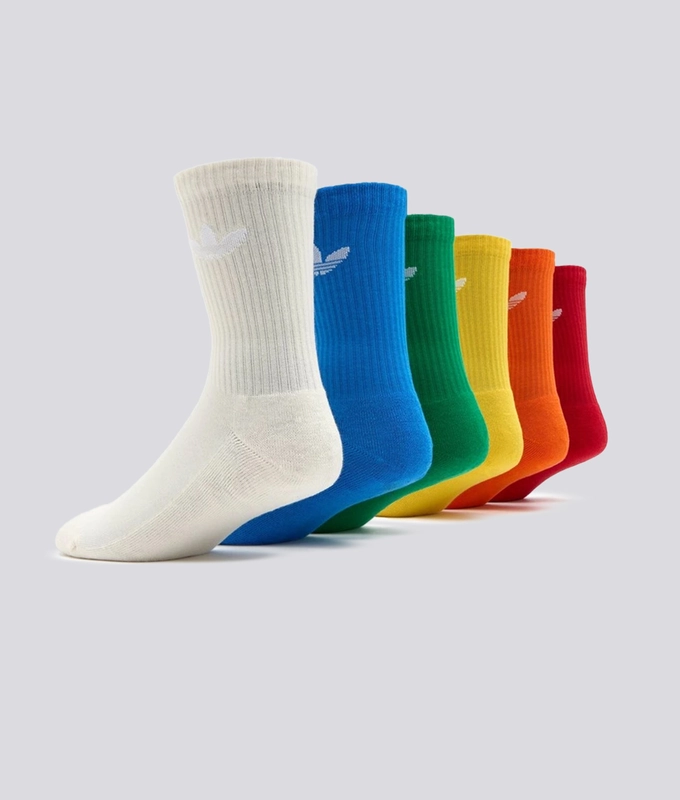 Trefoil Cushion Crew Socks 6 Pairs
