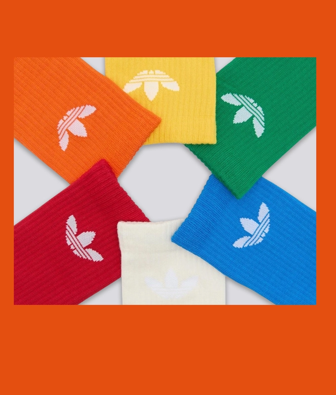 Trefoil Cushion Crew Socks 6 Pairs