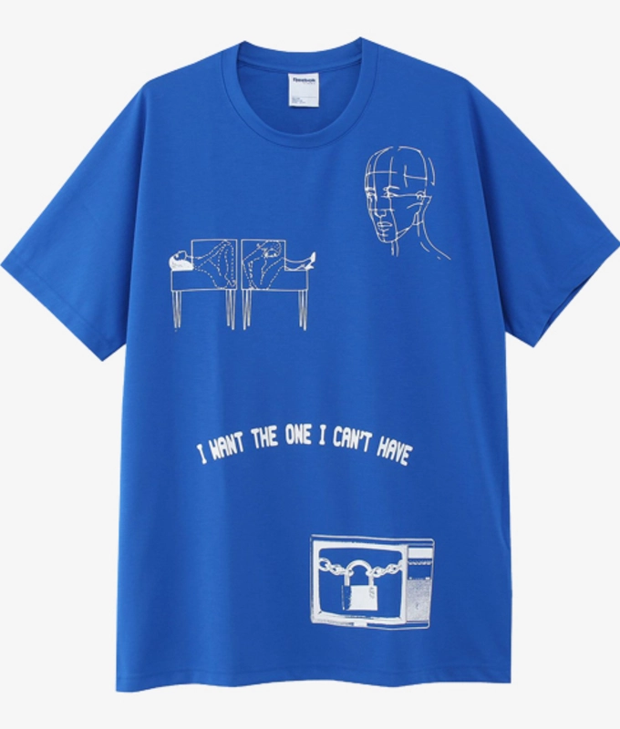 Reebok x Pleasures 'I want the one i can't have' Tee Blue