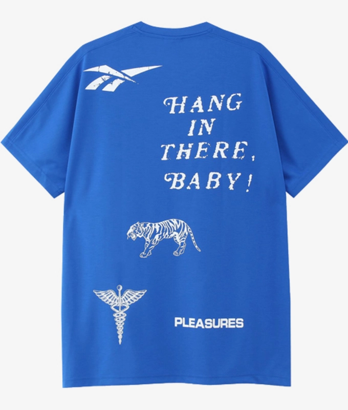 Reebok x Pleasures 'I want the one i can't have' Tee Blue