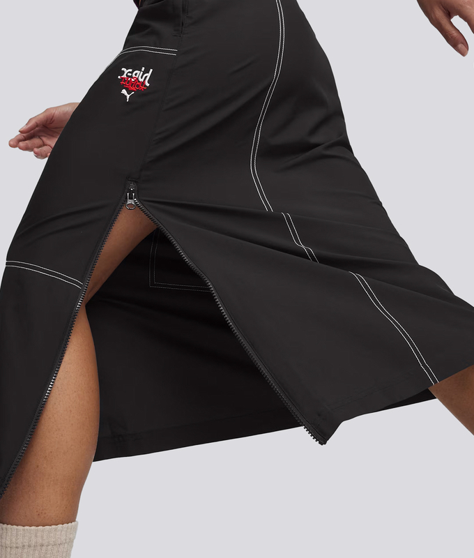 X X-Girl Midi Woven Skirt