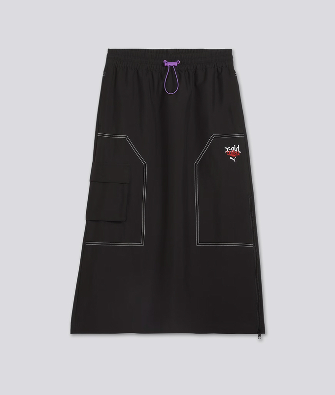 X X-Girl Midi Woven Skirt