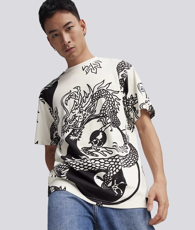 X Staple Printed Tee