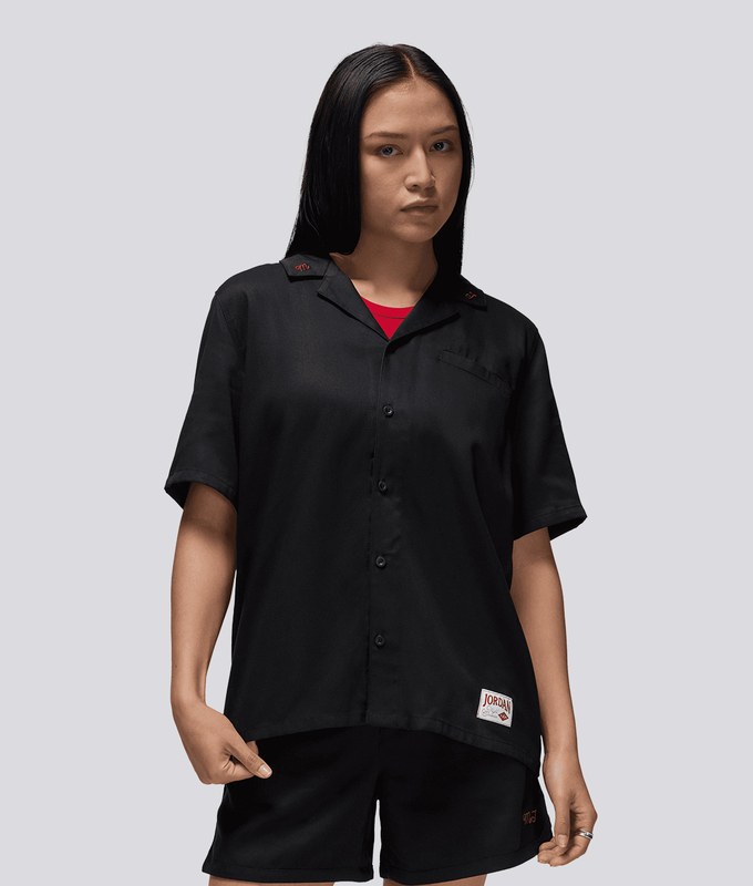 Essentials Woven Solid Short Sleeve Top