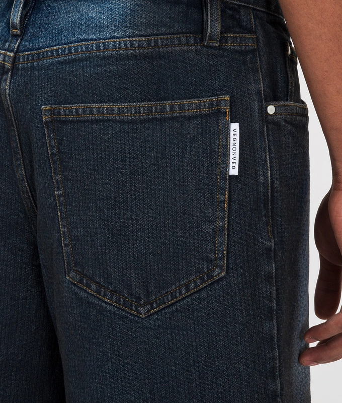 Spray Dyed Straight Fit Denim Shorts