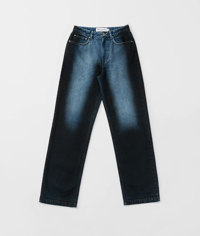 Spray Dyed Straight Fit Denim Pants