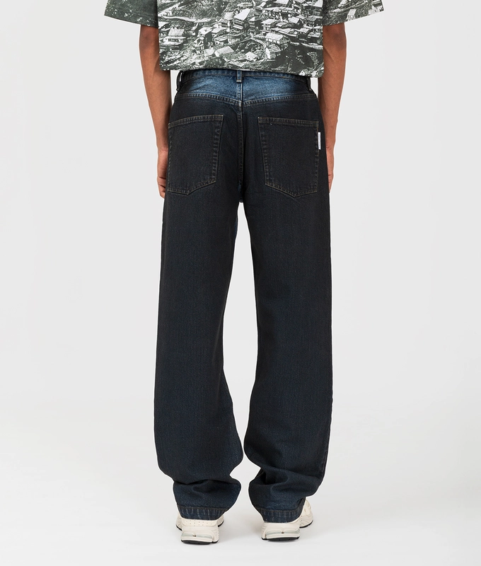 Spray Dyed Straight Fit Denim Pants