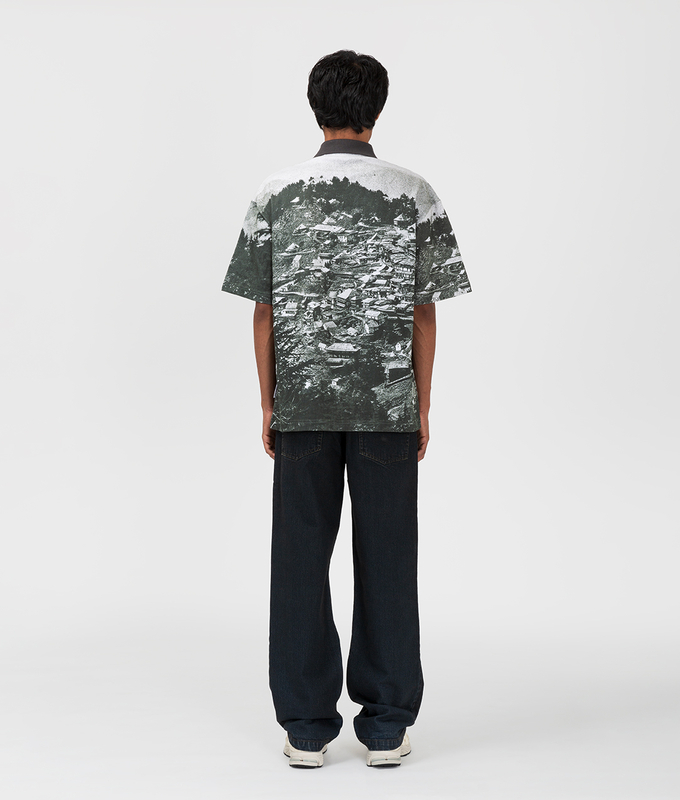 Spray Dyed Straight Fit Denim Pants