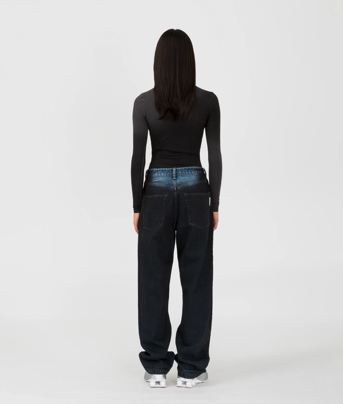 Spray Dyed Straight Fit Denim Pants