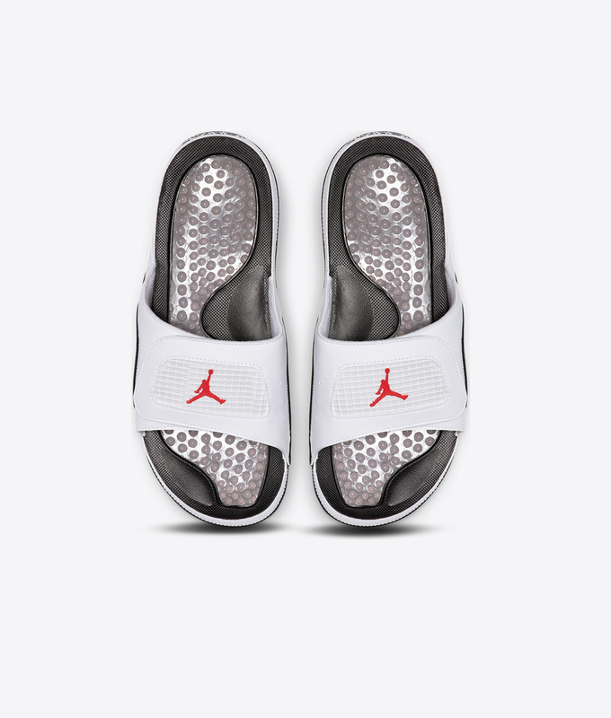 JORDAN HYDRO 4 RETRO 'WHITE/FIRE RED-CEMENT GREY-BLACK'