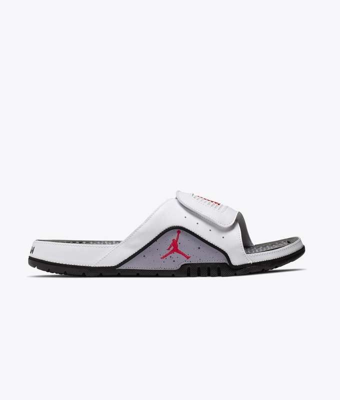 JORDAN HYDRO 4 RETRO 'WHITE/FIRE RED-CEMENT GREY-BLACK'