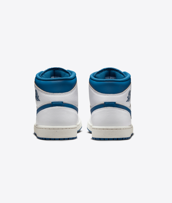 AIR JORDAN 1 MID SE 'WHITE/INDUSTRIAL BLUE-SAIL'