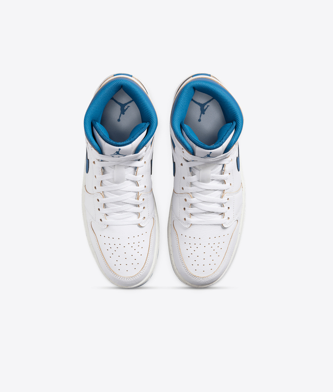 AIR JORDAN 1 MID SE 'WHITE/INDUSTRIAL BLUE-SAIL'