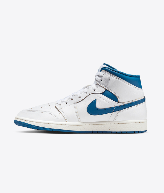 AIR JORDAN 1 MID SE 'WHITE/INDUSTRIAL BLUE-SAIL'